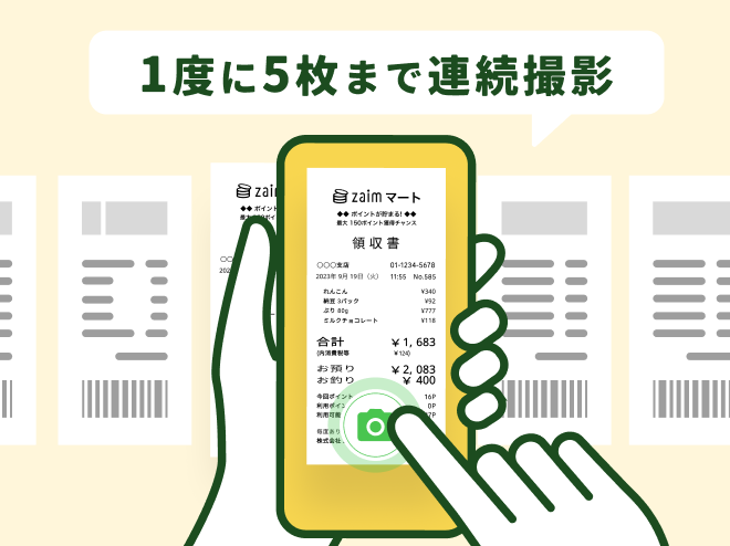 1度に5枚まで連続撮影